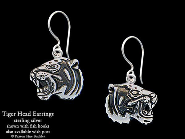 Eagle Head Earrings in Sterling Silver by Paxton Jewelry Fish Hook